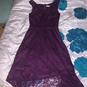 Hi-low lace dress